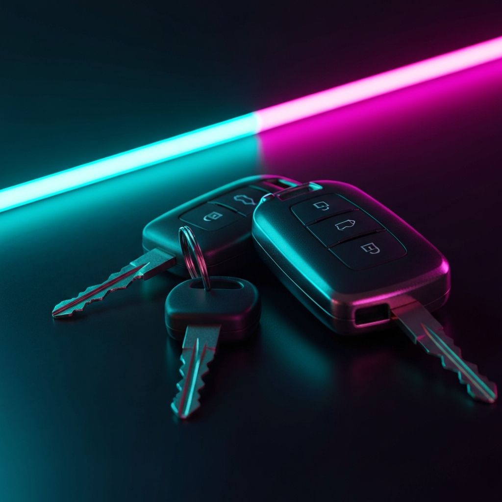 Modern car key fobs and transponder keys